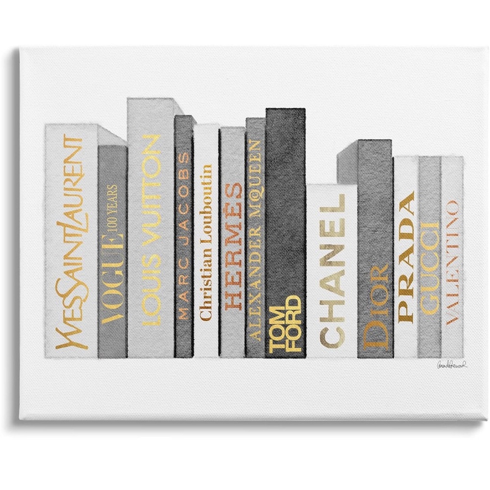 Designer Book Spine Canvas Art